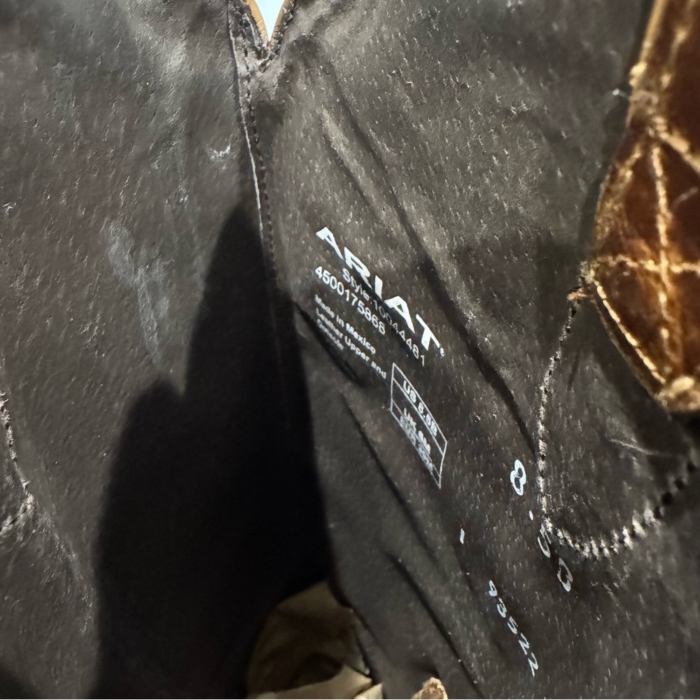 Ariat Casanova X Toe Western Cowboy Leather Boots in Shades of Grain - Picture 11 of 14